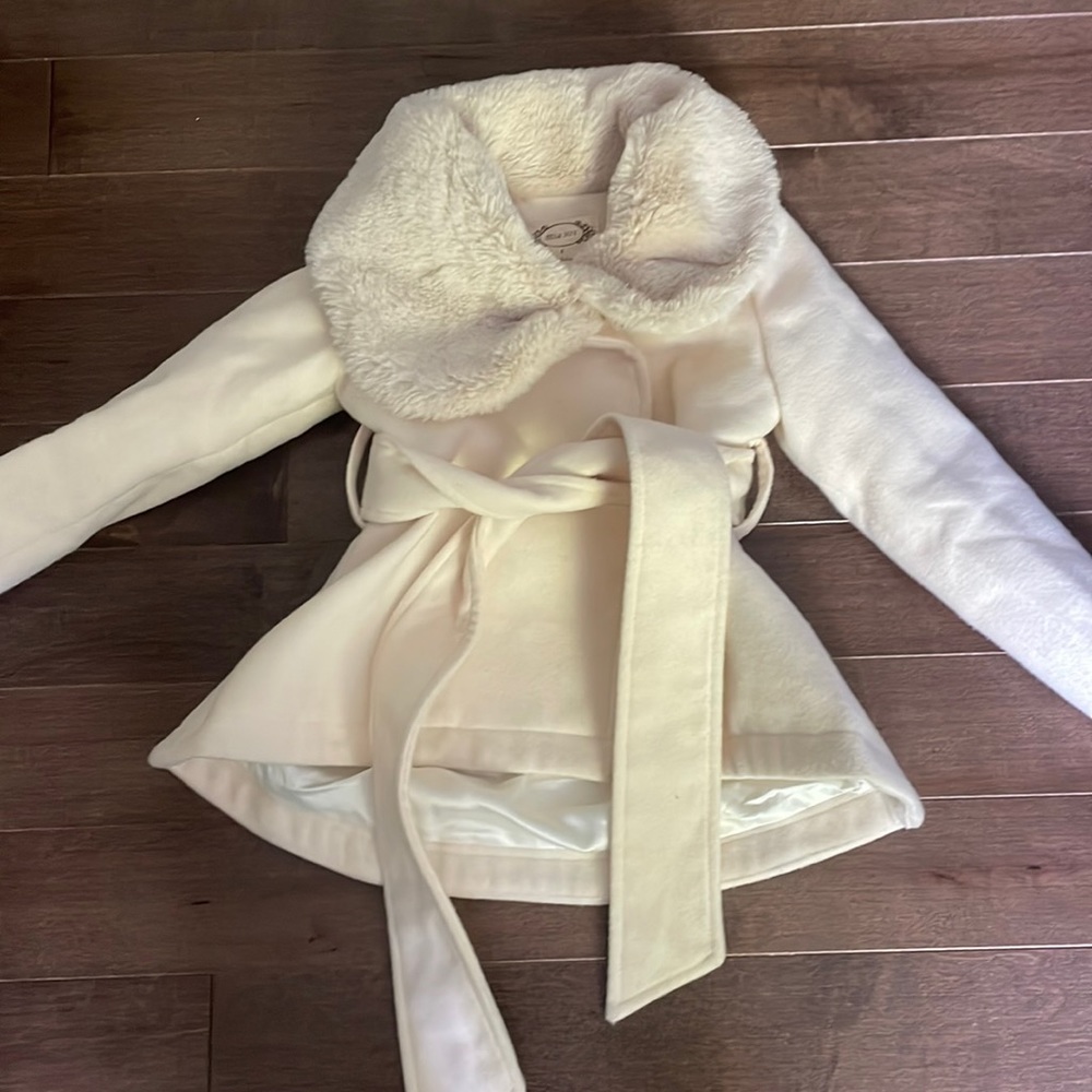 Joyfolie jacket with faux fur